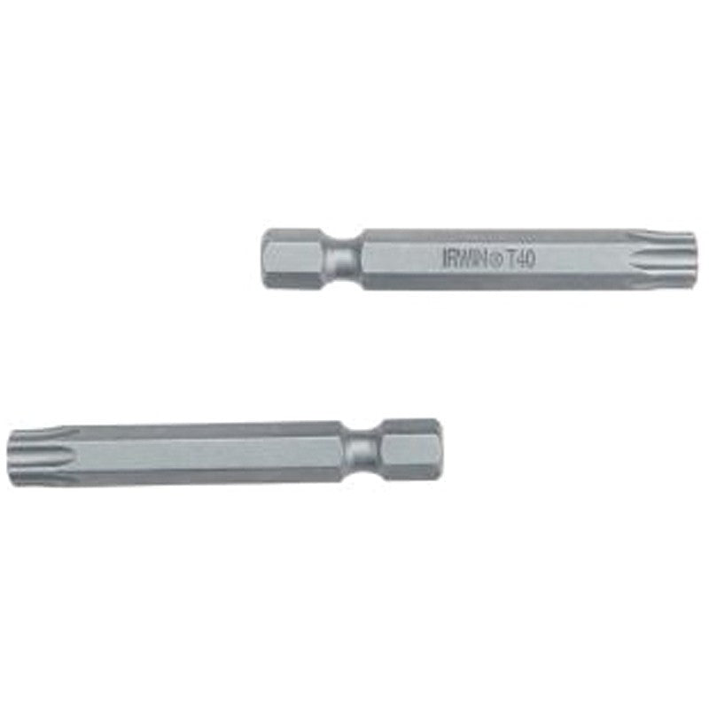 Irwin 93324 Power Bit, T20 Drive, Torx Drive, 1/4 in Shank, Hex Shank, 1-15/16 in L, S2 Steel