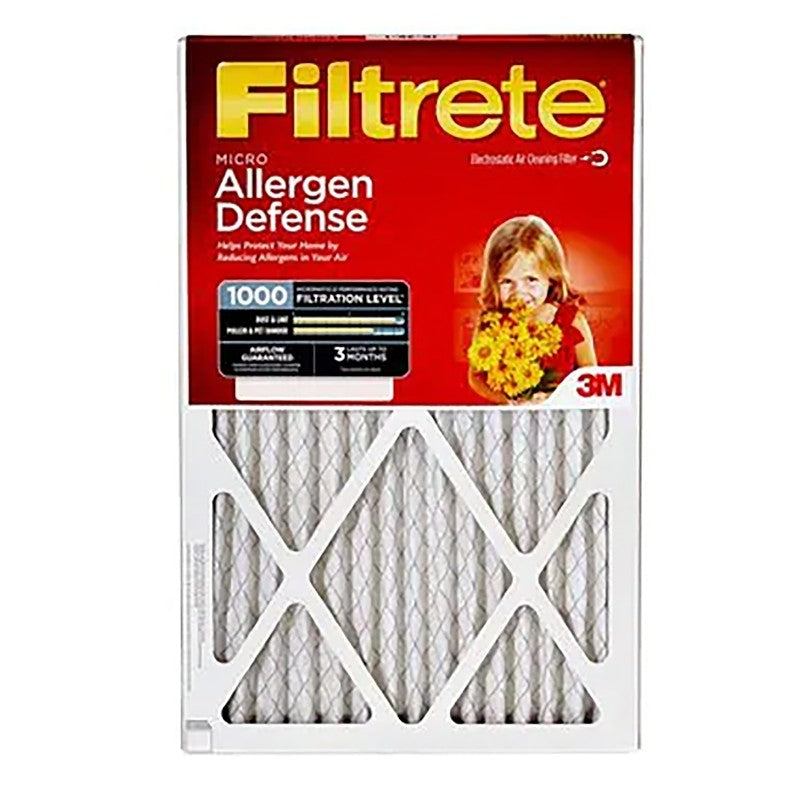 Filtrete 9802-4 Air Filter, Non-Electrostatic, Pleated, 1 in Thick, 20 in L, 20 in W, 11 MERV, 1000 MPR (Pack of 4)