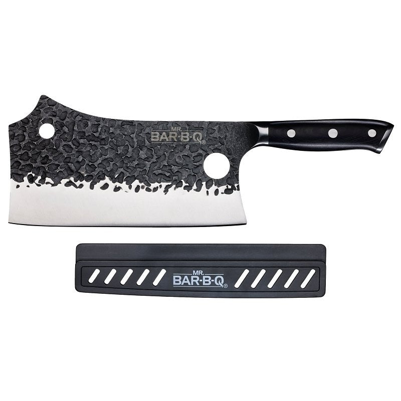 Mr. BAR-B-Q 40010Y Griller's Cleaver Knife, HCS Blade, Wood Handle, 17.7 in OAL
