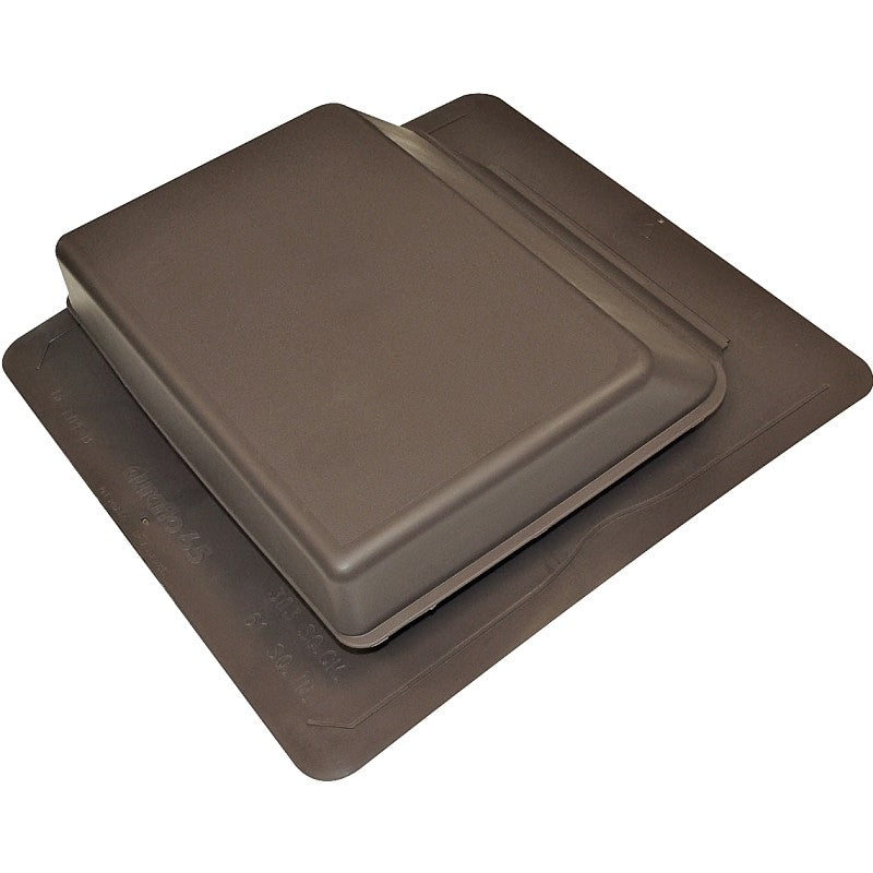 Duraflo 6065BR Roof Vent, 17.256 in OAW, 61 sq-in Net Free Ventilating Area, Polypropylene, Brown