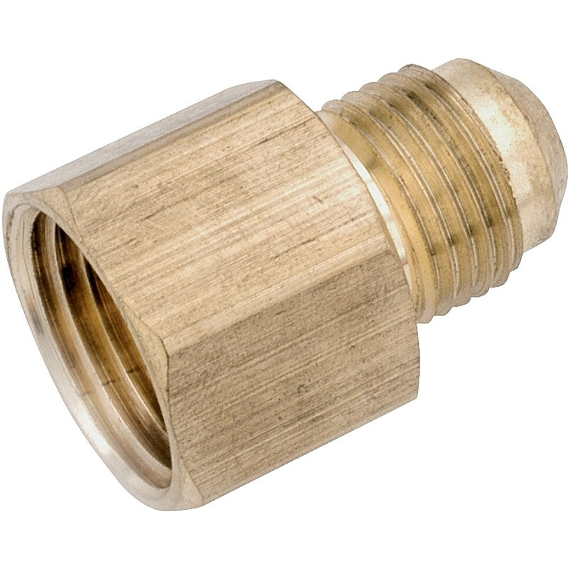 Anderson Metals 754046-0612 Tube Coupling, 3/8 x 3/4 in, Flare x FNPT, Brass