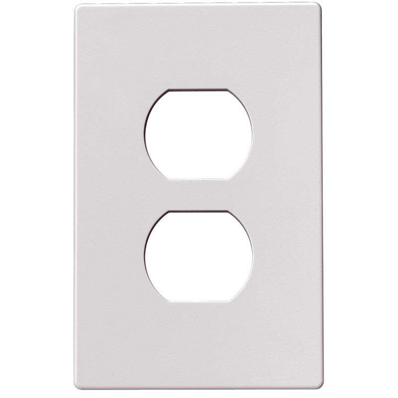 Eaton Wiring Devices PJS8W Series Wallplate, Mid-Size, Screwless, 4-1/2 in L, 2-3/4 in W, 1-Gang, Polycarbonate, White