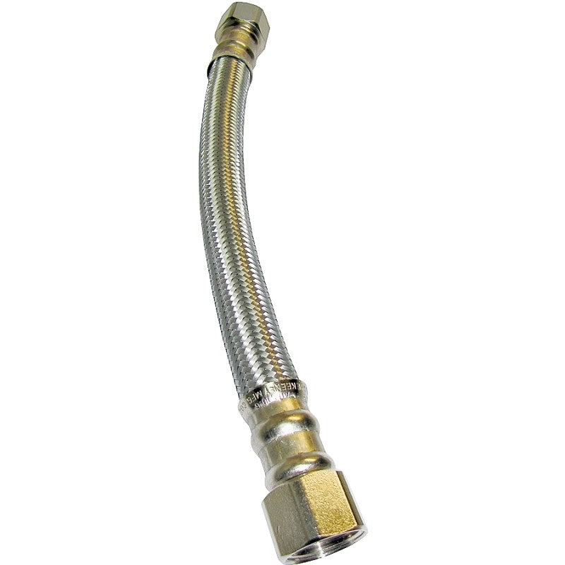 Lasco 10-1342 Braided Water Heater Connector, 3/4 in, FPT, Stainless Steel, 18 in L