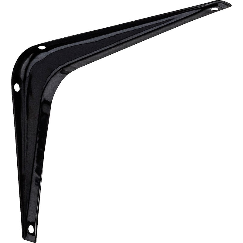 National Hardware 211BC Series N218-911 Shelf Bracket, 100 lb, 6 in L, Steel, Black (Pack of 20)