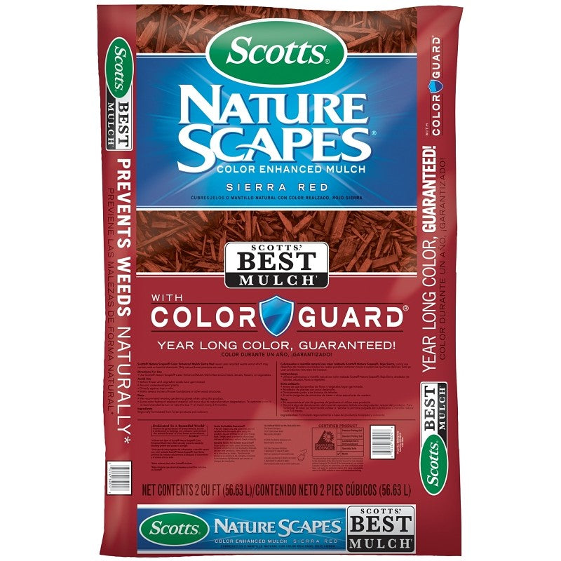 Scotts 88402440 Mulch, Solid, Earthy, Red, 2 cu-ft Bag
