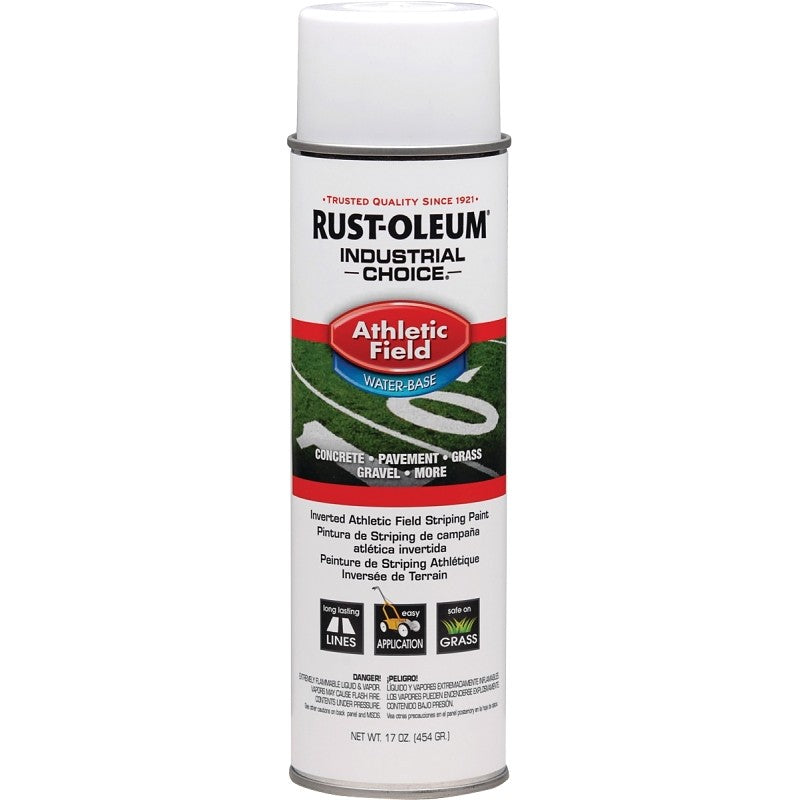 Rust-Oleum 206043 Inverted Marking Spray Paint, Water Base, <30 min Drying, White, 17 oz Can