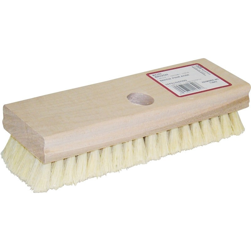 DQB 11642 Acid Scrub Brush, 8 in Brush, 1-1/16 in Trim