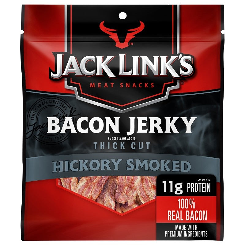Jack Link's 10000017288 Snack, Jerky, Hickory Smoked, 2.5 oz, Bag (Pack of 8)