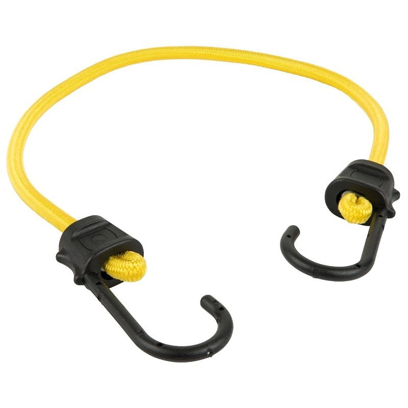 Keeper 06321 Bungee Cord, 24 in L, Rubber, Yellow, Hook End, 4/PK
