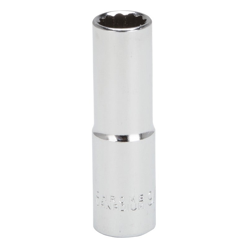 Vulcan MT65273523L Drive Socket, 9/16 in Socket, 1/2 in Drive, 12-Point, Chrome Vanadium Steel, Chrome
