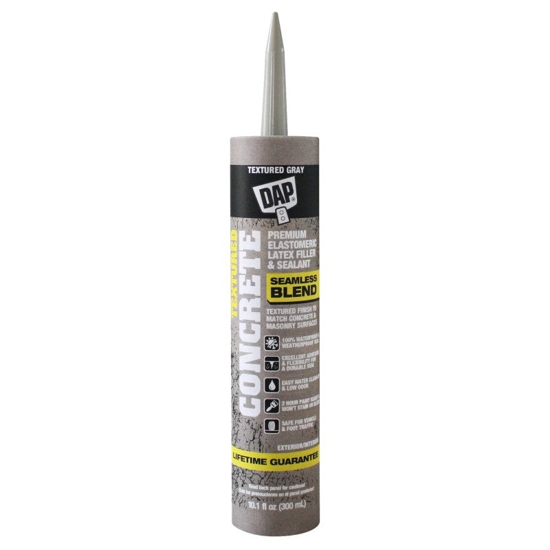 DAP 7079808676 Premium Elastomeric Filler and Sealant, Gray, 2 to 4 days Curing, 40 to 100 deg F, 10.1 fl-oz Cartridge (Pack of 12)