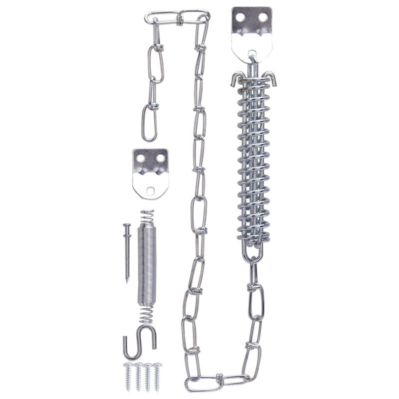 ProSource 15001-U-PS Door Stop Chain Kit, 15-1/2 in L, Steel, Zinc, Steel String and Chain Link