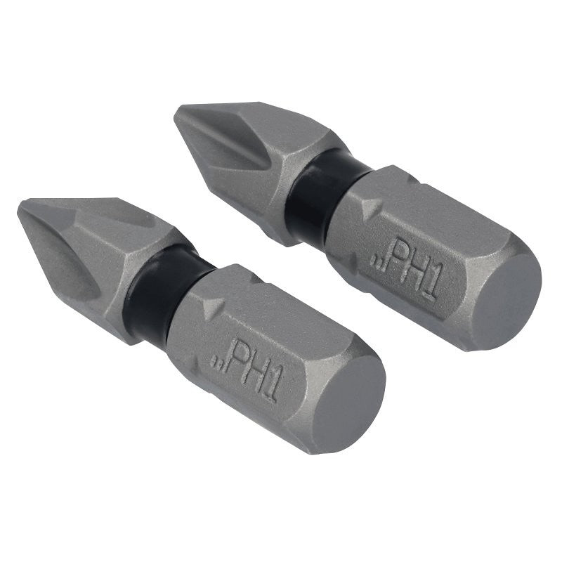 DEWALT TOUGHGRIP DWAF1PH1TG2 Screwdriver Bit, #1 Drive, Phillips Drive, 1/4 in Shank, Hex Shank, 1 in L, Steel