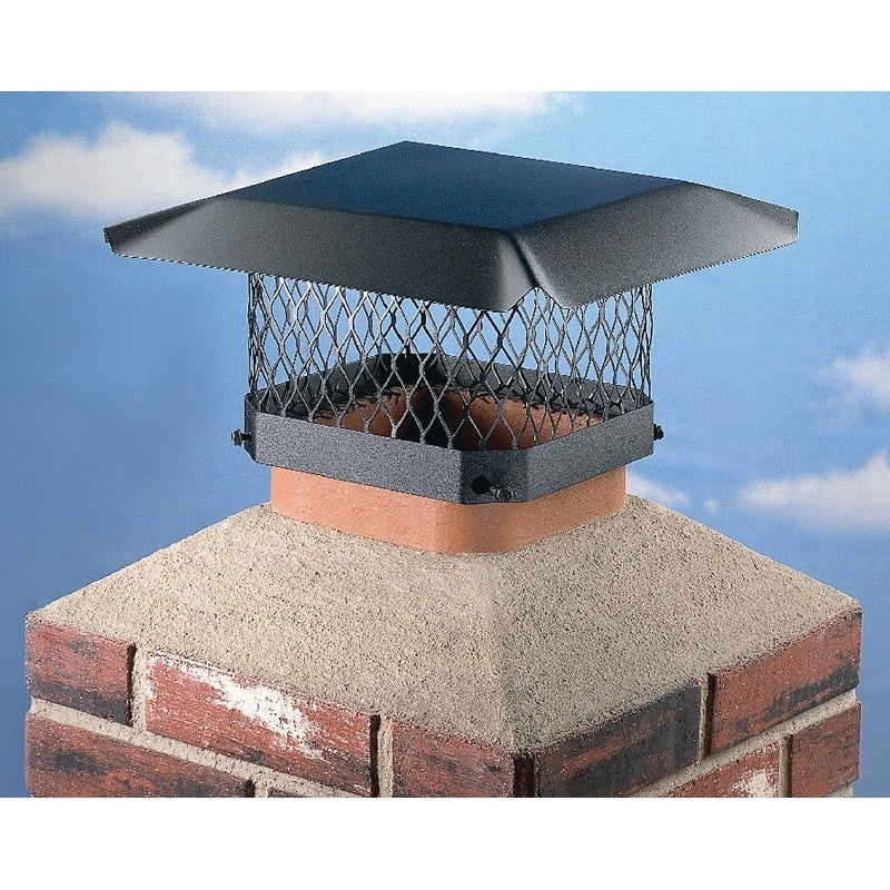 Shelter SC99 Shelter Chimney Cap, Steel, Black, Powder-Coated, Fits Duct Size: 7-1/2 x 7-1/2 to 9-1/2 x 9-1/2 in