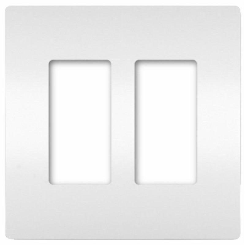 Legrand radiant RWP262WCC6 Wallplate, 4.94 in L, 4.96 in W, 2 -Gang, Polycarbonate, White