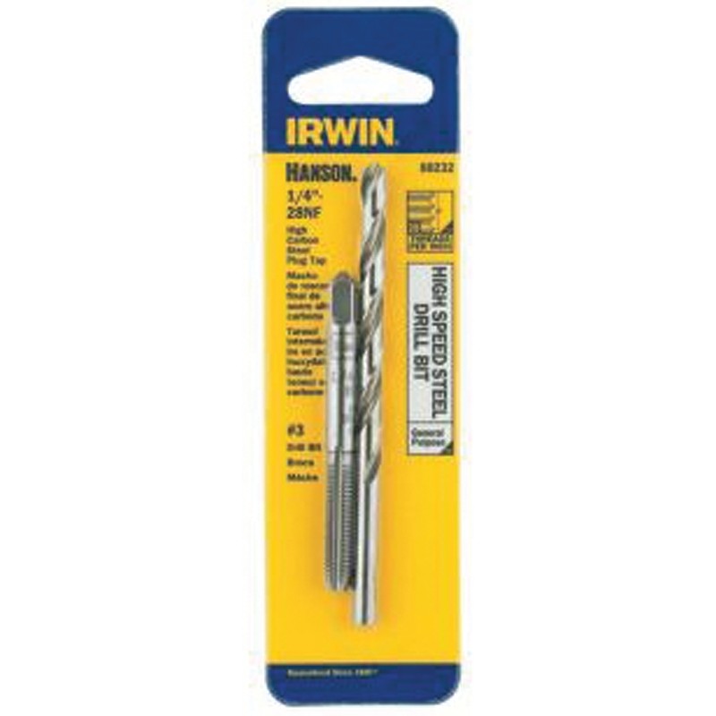 Irwin 80232 Tap and Drill Bit Set, HCS/HSS, #3 Drill Bit