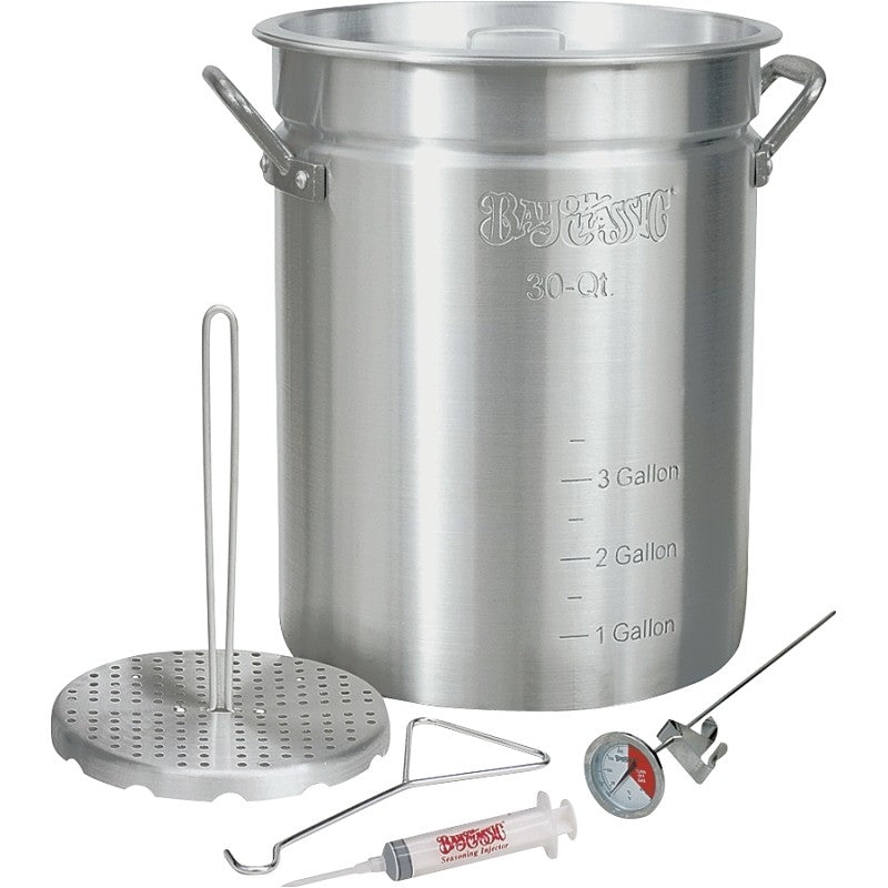 Bayou Classic 3025 Turkey Fryer, LPG, 3.5 gal Oil per Fryers, Silver
