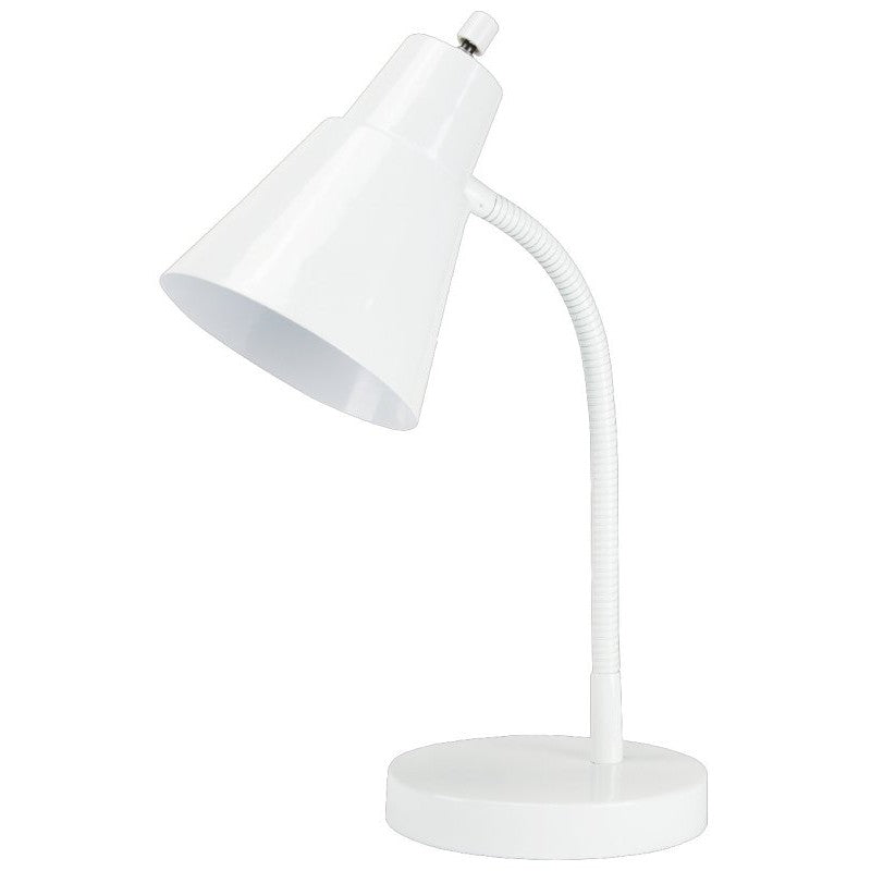 Boston Harbor TL-TB-170-WH-3L Flexible Desk Lamp, 120 V, 60 W, 1-Lamp, CFL Lamp, White Fixture, White