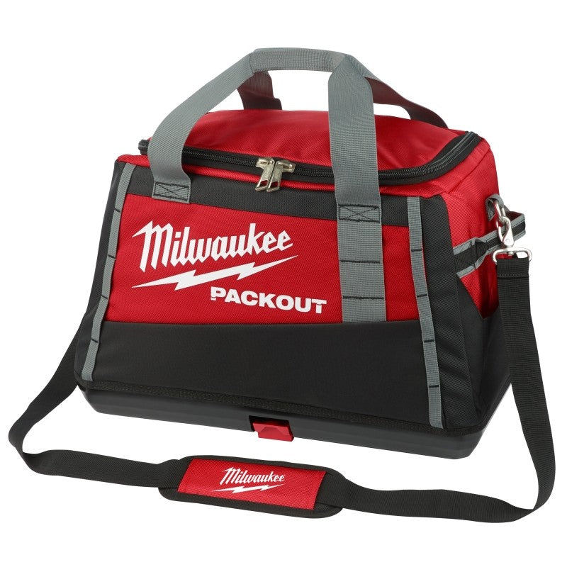 Milwaukee 48-22-8322 Tool Bag, 12.2 in W, 20 in D, 13.8 in H, 8-Pocket, Polyester, Black/Red