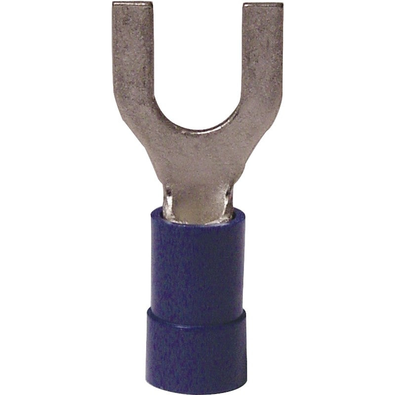 Gardner Bender 10-114 Spade Terminal, 600 V, 16 to 14 AWG Wire, #8 to 10 Stud, Vinyl Insulation, Blue, 100/PK