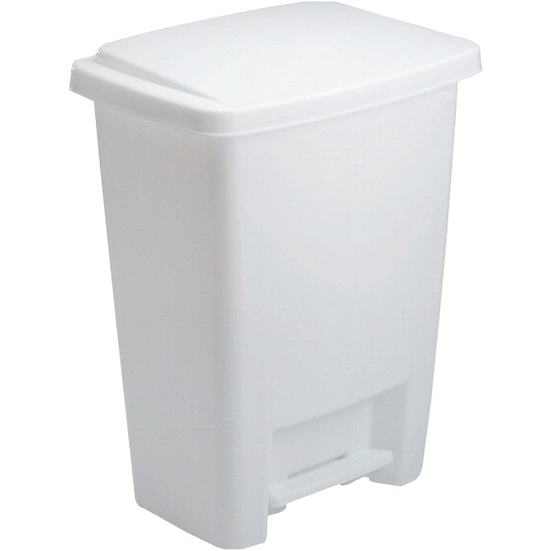 Rubbermaid FG284187WHT Series Waste Basket, 11 in L, 14 in W, 33 qt Capacity, Plastic, White
