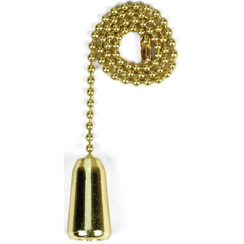 Jandorf 60315 Teardrop Pull Chain, 12 in L Chain, Solid Brass