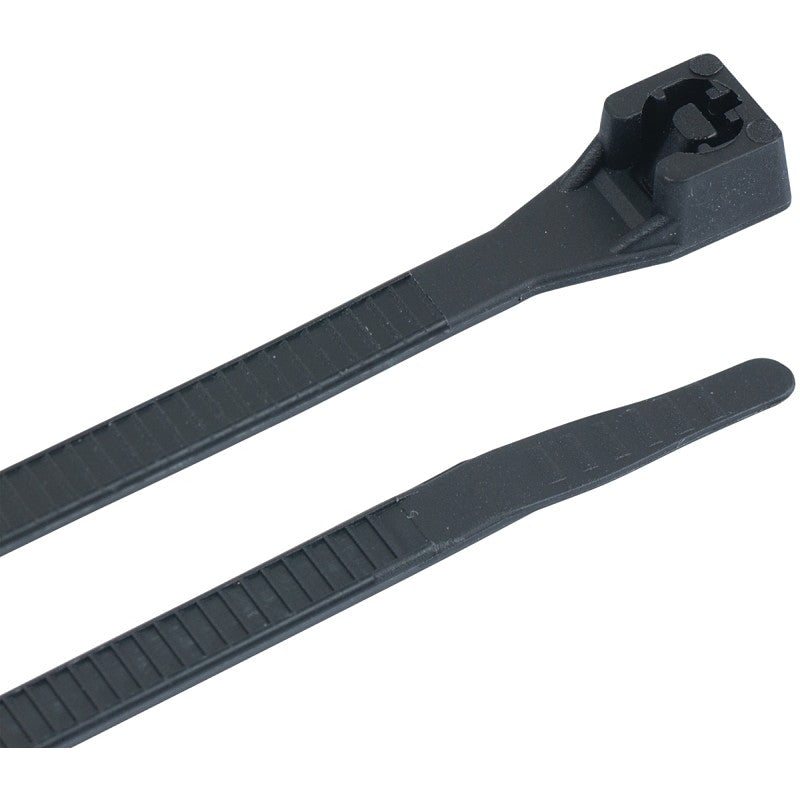 Gardner Bender 46-310UVB Cable Tie, 0.27 in Max Bundle Dia, Double-Lock Locking, 6/6 Nylon, Black, 11 in L, 100/PK