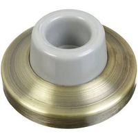 Concave Wall Door Stop 2-3/8 Inch Antique Brass On Brass