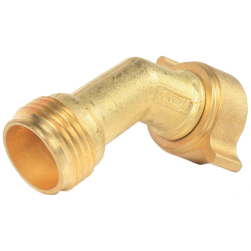 Camco USA 22605 Hose Elbow with Gripper, Male Thread x Hose Barb, Brass