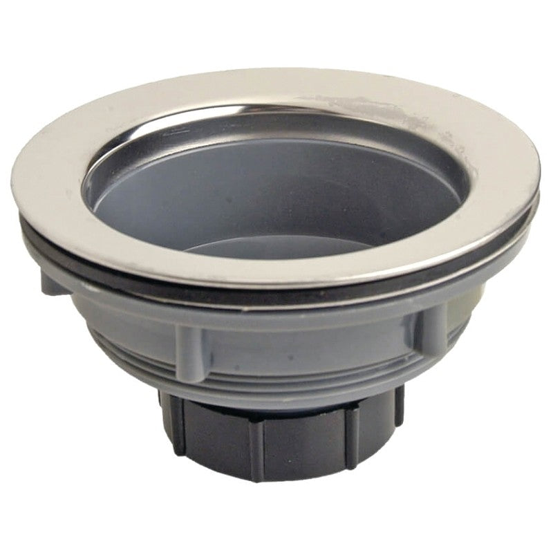 Danco 88287 Basket Strainer Assembly, 3-1/2 in Dia, Plastic, Chrome, For: 3-1/2 in Drain Opening Sink
