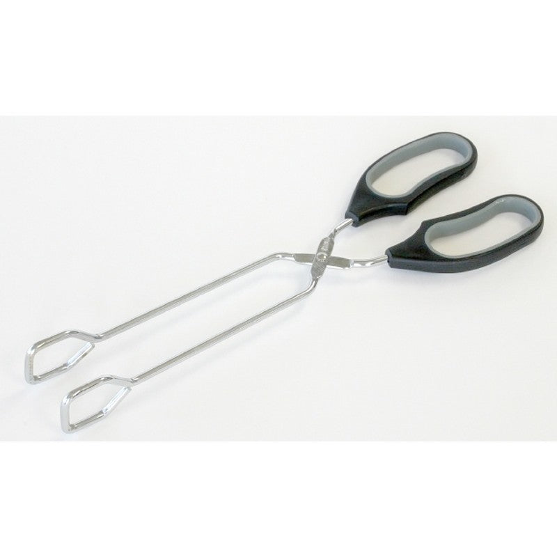 Chef Craft 21591 Serving Tongs, 12 in L, Stainless Steel, Black