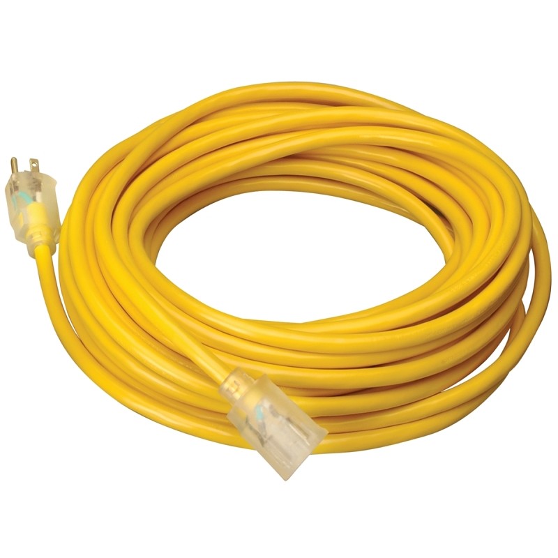 Southwire 2588SW0002 Extension Cord, 12/3 AWG Cable, 50 ft L, 15 A, 125 VAC, Yellow