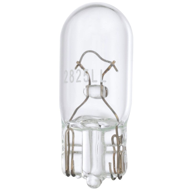 Peak 2825LL-BPP Miniature Automotive Bulb, 12 V, 5 W, Incandescent Lamp, Wedge, Clear