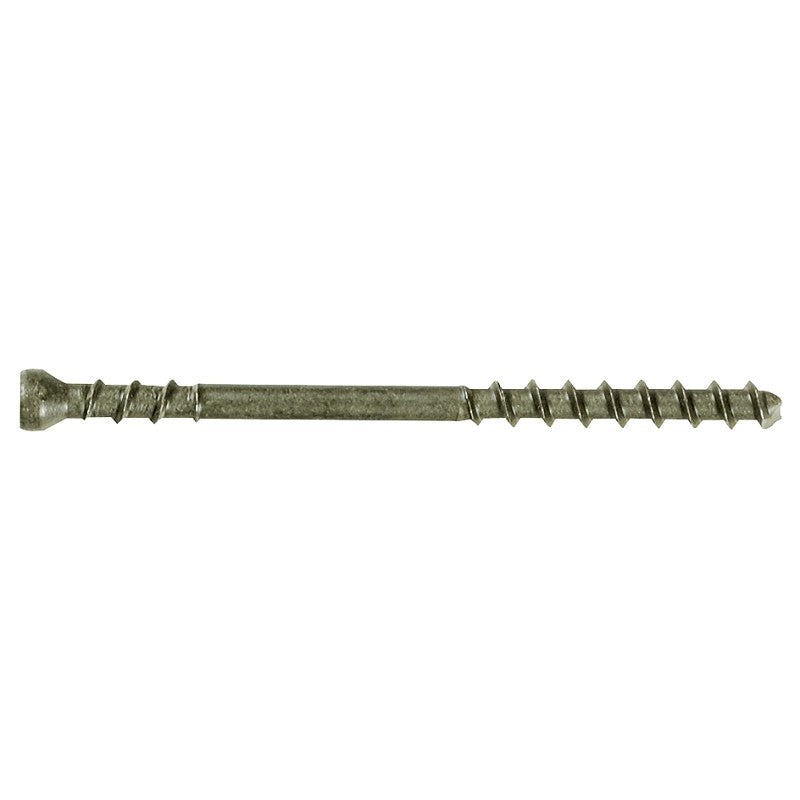 Camo 345128 Deck Screw, #7 Thread, 1-7/8 in L, Trim Head, Star Drive, Carbon Steel, ProTech-Coated, 350/PK