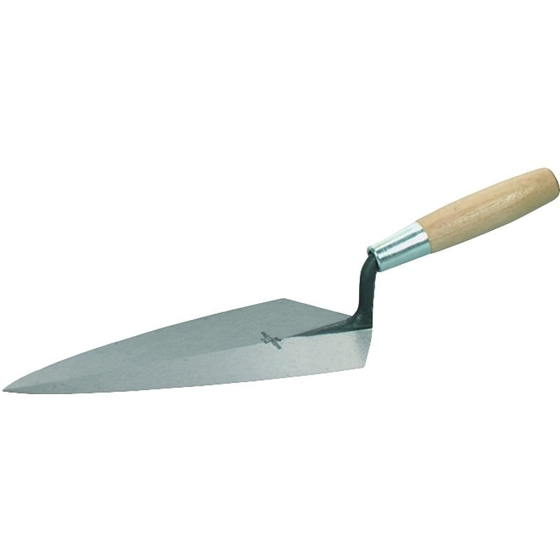 Marshalltown 19 11 Brick Trowel, 11 in L Blade, 5-1/2 in W Blade, Steel Blade, Wood Handle