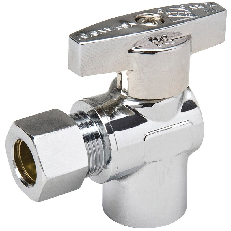Southland 190-432HC Stop Valve, 3/8 x 1/2 in Connection, Compression x Sweat, 125 psi Pressure, Brass Body