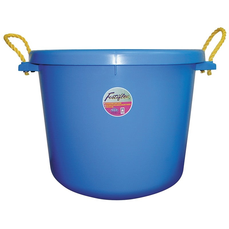 Fortex-Fortiflex MB-70BL Barn Bucket, 70 qt Volume, Polyethylene/Rubber, Blue