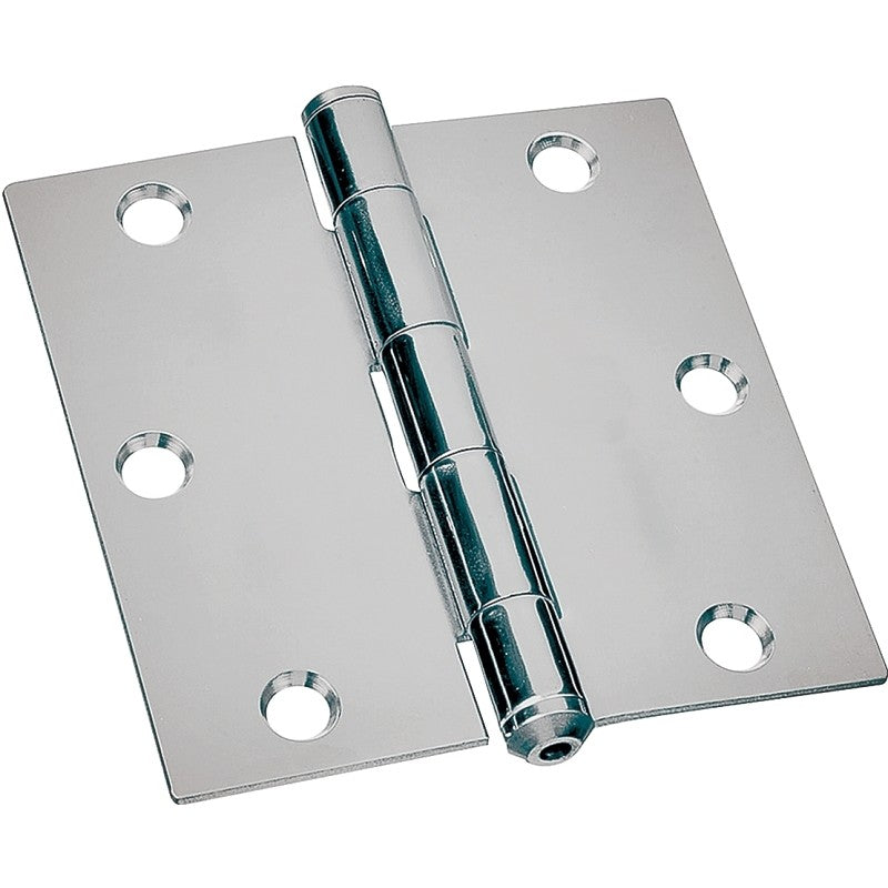 ProSource LR-039-PS Utility Hinge, Steel, Zinc, Removable Pin, 180 deg Range of Motion, Full Mortise Mounting