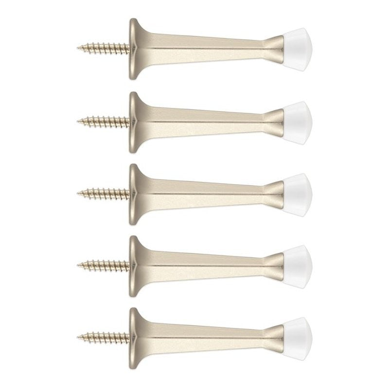 National Hardware 236 Series N830-541 Rigid Door Stop, 3-1/16 in Projection, Zinc, Satin Nickel