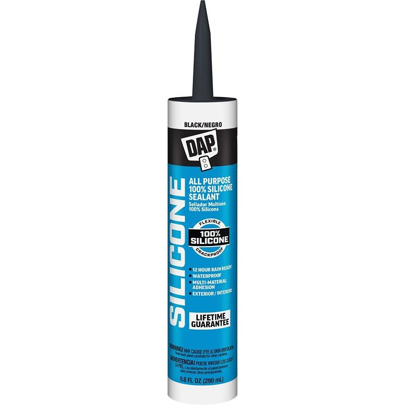 DAP 08642 Window and Door Sealant, Black, -40 to 400 deg F, 9.8 fl-oz Cartridge (Pack of 12)