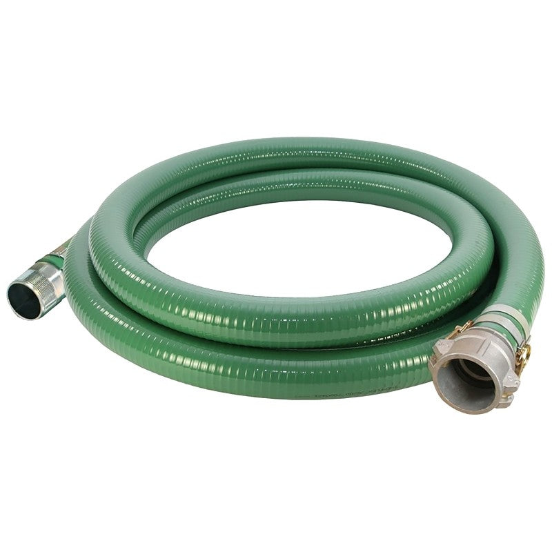 Abbott Rubber 1240-3000-20-CN Water Suction Hose, 3 in ID, 20 ft L, Camlock Female x MNPT, PVC
