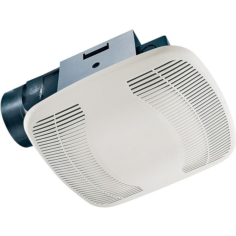 Air King BFQ75 Exhaust Fan, 8-11/16 in L, 9-1/8 in W, 0.3 A, 120 V, 1-Speed, 70 cfm Air, ABS, White
