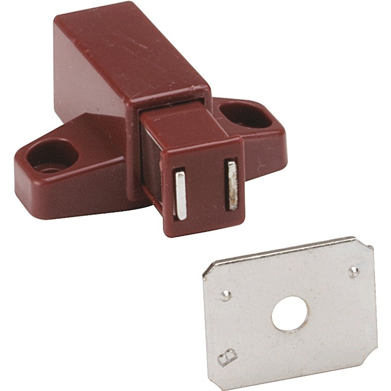 Amerock BP32301BR Magnetic Catch, 1-11/16 in L x 2 in W Catches, Acetyl/Steel, Brown
