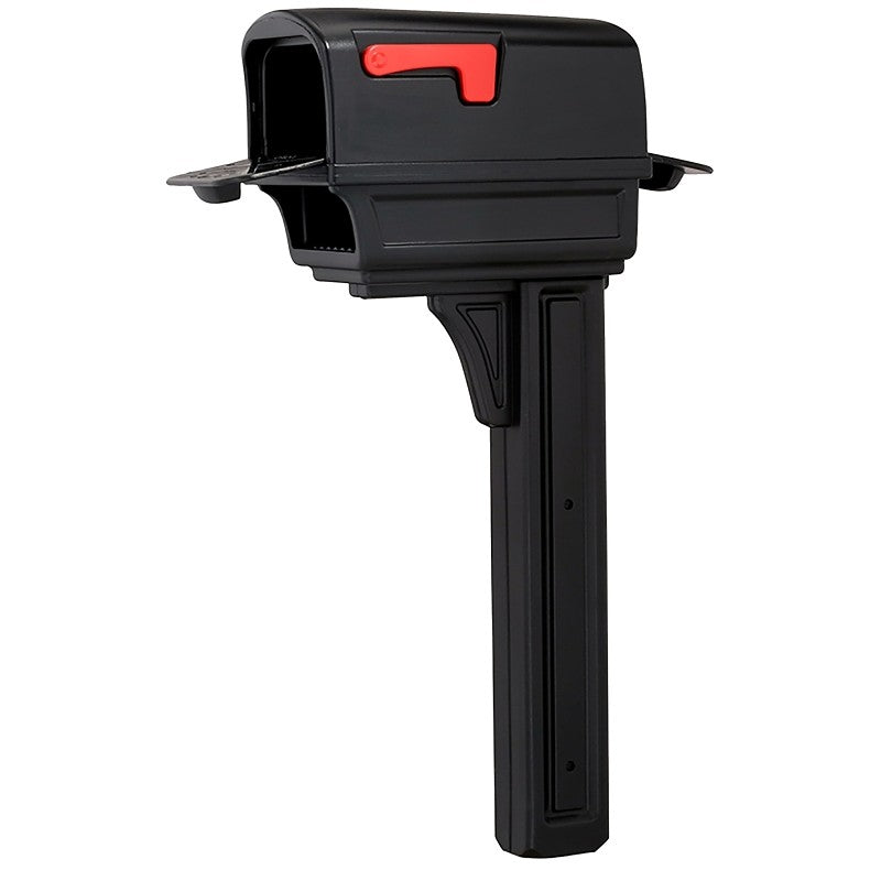 Gibraltar Mailboxes Gentry Series GGC1B0000 Mailbox Post Combo, 1000 cu-in Mailbox, Plastic Mailbox, Plastic Post, Black