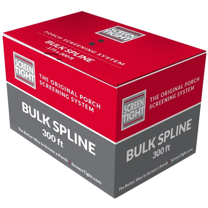 Screen Tight SPLINE300 Screen Retainer Spline, 0.160 in D, 300 ft L, Vinyl, Black