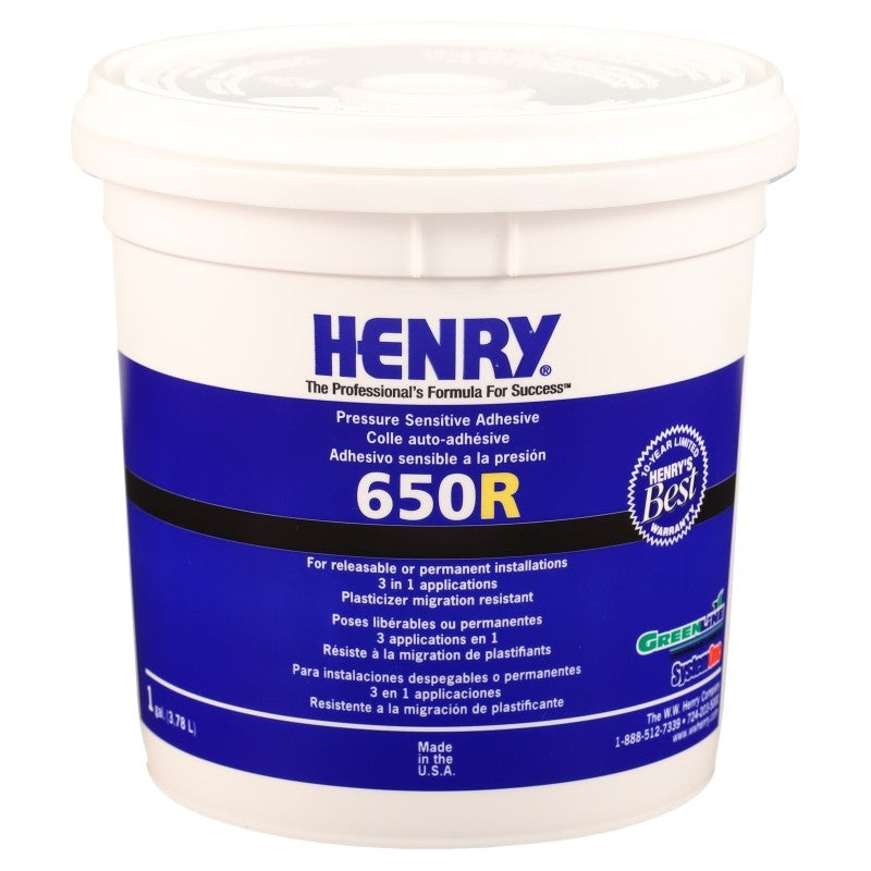 Henry 12849 Pressure Sensitive Adhesive, Paste, Mild, White, 1 gal
