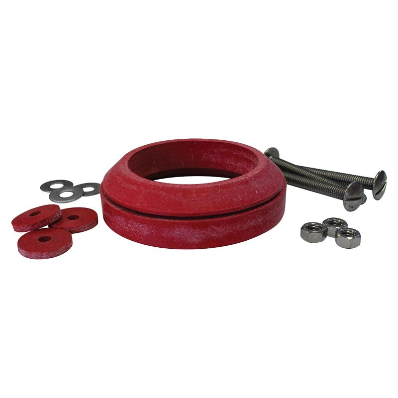 Korky 481BP Tank-to-Bowl Gasket, 3 in ID x 4-1/4 in OD Dia, Sponge Rubber, Red, For: 3 in 2-Piece Toilet Tanks