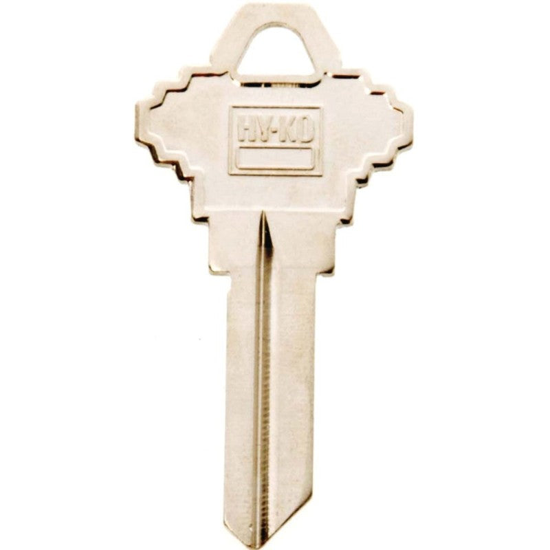Hy-Ko 11010SC8 Key Blank, Brass, Nickel, For: Schlage Cabinet, House Locks and Padlocks, SC8 Key Number (Pack of 10)