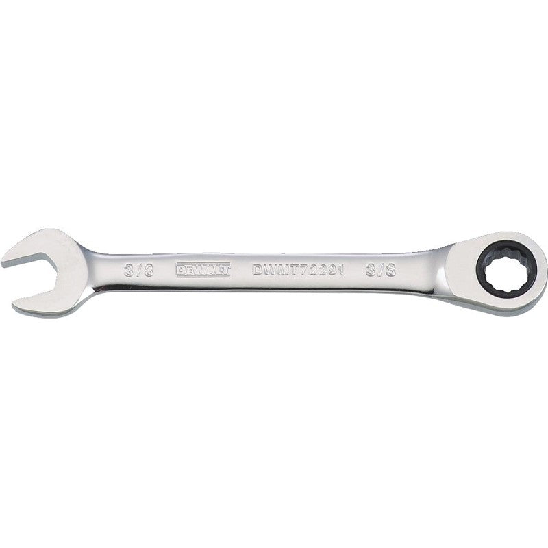 DEWALT DWMT72291OSP Combination Wrench, 3/16 in Thick Open End, 7/8 in W Open End, SAE, 3/8 in Head, 5-5/32 in L, Chrome