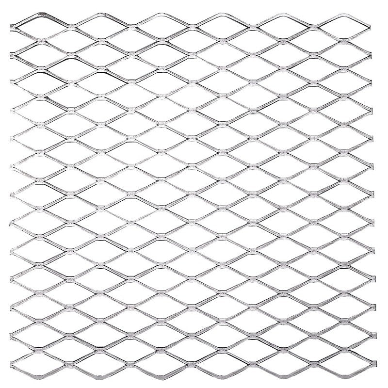 Stanley Hardware 4075BC Series N301-598 Expanded Grid Sheet, 13 Thick Material, 12 in W, 12 in L, Steel, 0.09 in Thick